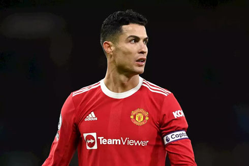 Cristiano Ronaldo as Man United captain in 2022