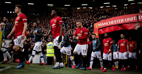 Man United players at Old Trafford