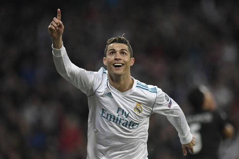 Cristiano Ronaldo celebrating goal for Real Madrid