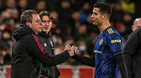 Cristiano Ronaldo subbed off by Rangnick