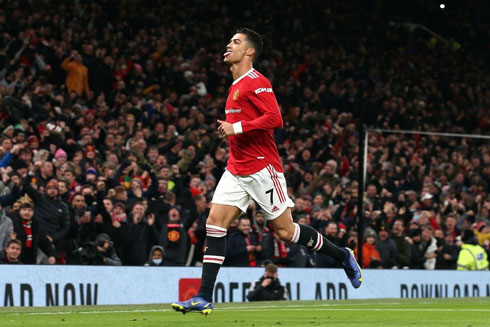 Cristiano Ronaldo playing at Old Trafford