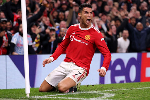 Cristiano Ronaldo scores for United in Champions League night