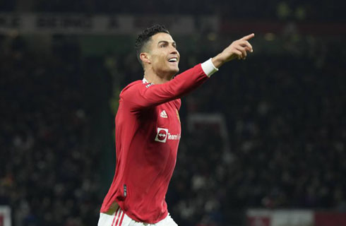 Cristiano Ronaldo scores and dedicates his goal to his family at Old Trafford