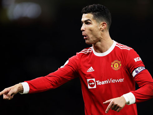 Cristiano Ronaldo as Manchester United captain in 2022