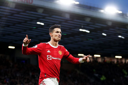 Cristiano Ronaldo scores at Old Trafford