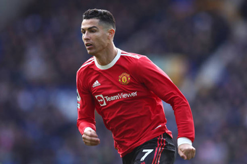 Cristiano Ronaldo playing for United in 2022