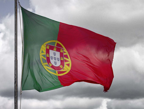 Portugal flag waving