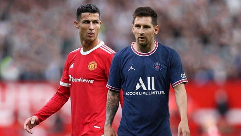 Cristiano Ronaldo and Messi in Man United and PSG
