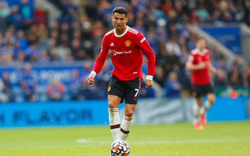 Cristiano Ronaldo in action for United in 2021-22