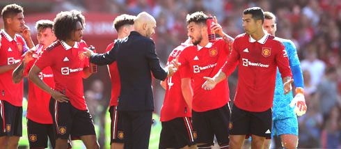 Cristiano Ronaldo and Ten Hag argument in United vs Rayo