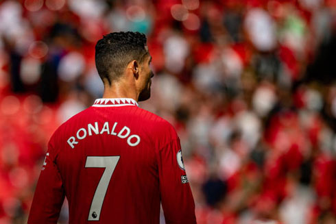 Cristiano Ronaldo in a sunny afternoon match at Old Trafford