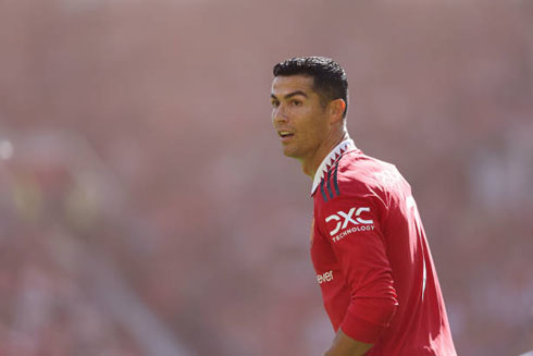 Cristiano Ronaldo in action for United in 2022