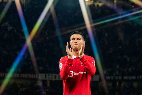 Cristiano Ronaldo thanking United fans for their support