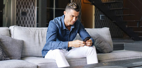 Cristiano Ronaldo enjoying free time at home