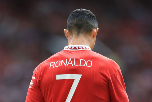 Cristiano Ronaldo back of the shirt in United 2023