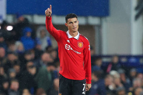 Cristiano Ronaldo playing for United in 2022