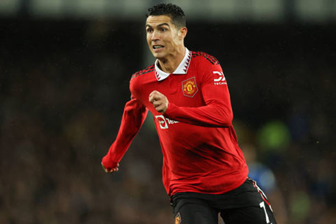 Cristiano Ronaldo running in United game