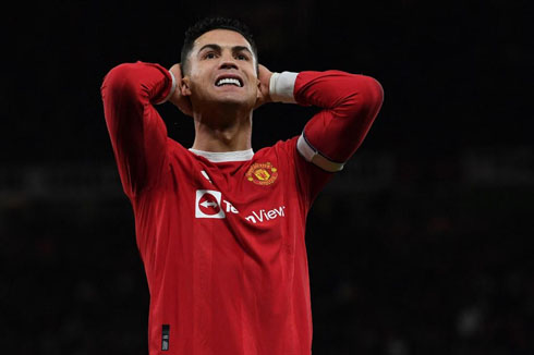 Cristiano Ronaldo despair and frustration at United