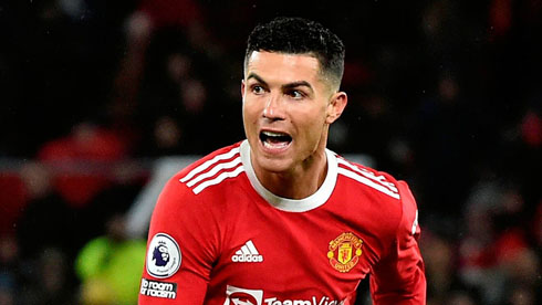 Cristiano Ronaldo playing for United in 2022