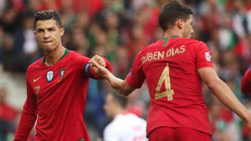 Cristiano Ronaldo and Ruben Dias