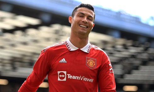 Cristiano Ronaldo happy at Old Trafford