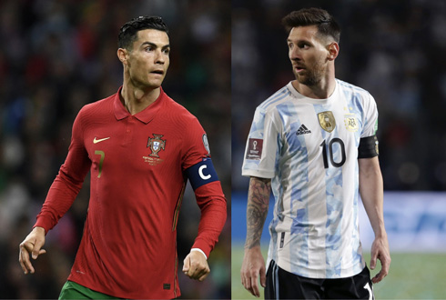 Cristiano Ronaldo and Messi captains of Portugal and Argentina