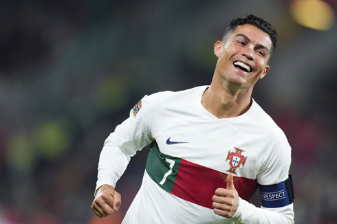 Cristiano Ronaldo playing for Portugal