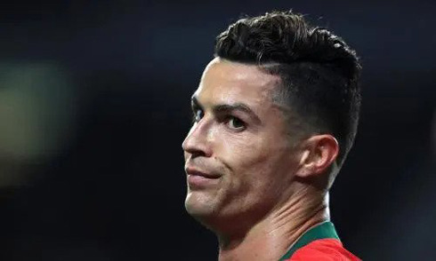 Cristiano Ronaldo funny face playing for Portugal