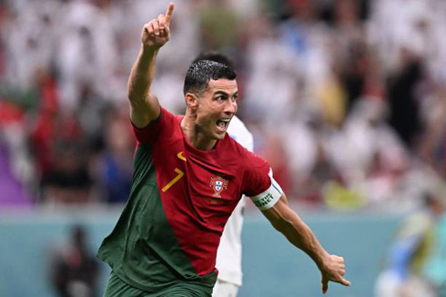 Cristiano Ronaldo scores for Portugal at the FIFA World Cup 2022