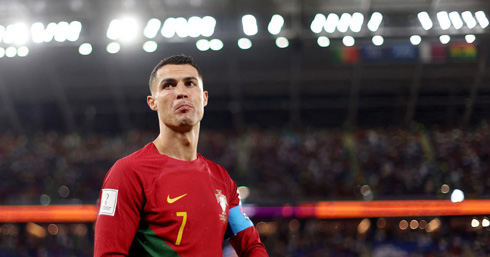 Cristiano Ronaldo representing Portugal at the FIFA World Cup 2022