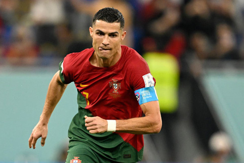Cristiano Ronaldo running in the 2022 World Cup