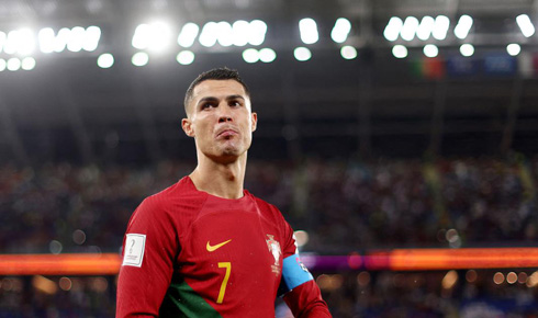 Cristiano Ronaldo representing Portugal at the World Cup