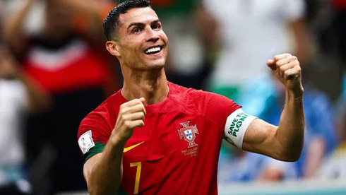 Cristiano Ronaldo celebrates goal for Portugal