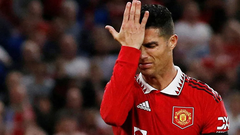 Cristiano Ronaldo face palm at Man United