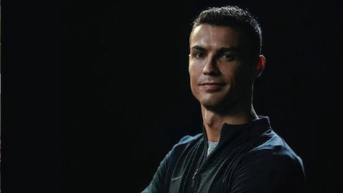 Cristiano Ronaldo photoshoot with a black background