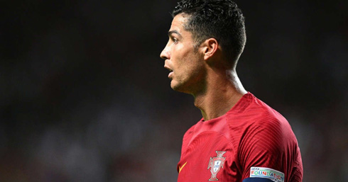 Cristiano Ronaldo playing for the Portuguese National Team