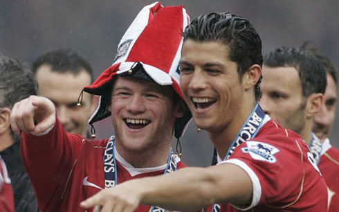 Cristiano Ronaldo and Rooney partying at United
