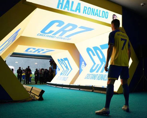 Cristiano Ronaldo tunnel entrance at Al-Nassr