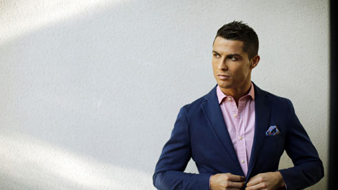 Cristiano Ronaldo all dressed up wearing a suit
