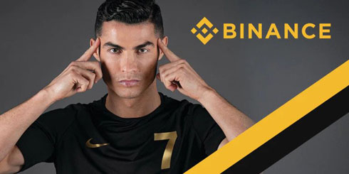 Cristiano Ronaldo promoting Binance