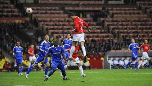 Cristiano Ronaldo header goal in Champions League final Chelsea vs Man United