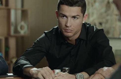 Cristiano Ronaldo poker face