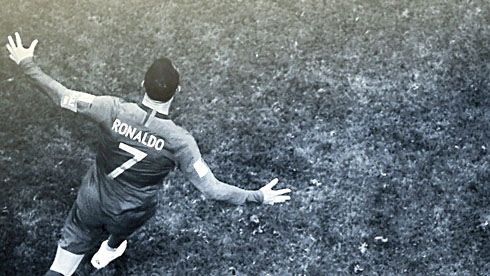 Cristiano Ronaldo black and white photo