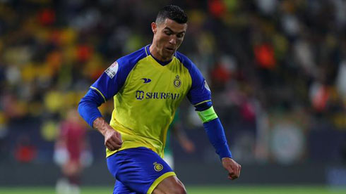 Cristiano Ronaldo playing for Al Nassr in 2023