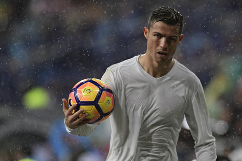 Cristiano Ronaldo wearing a white shirt