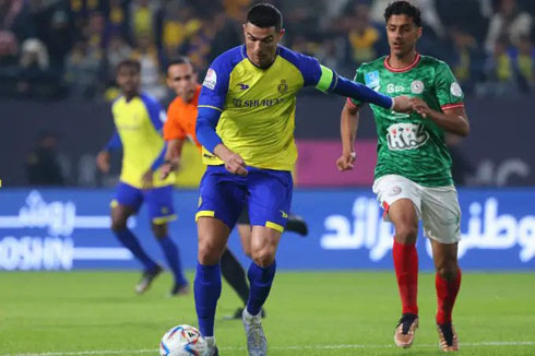 Cristiano Ronaldo in action for Al Nassr in the Saudi Pro League