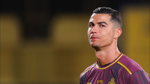 Cristiano Ronaldo wearing Al Nassr training gear