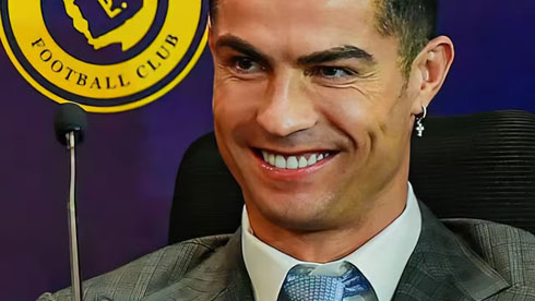 Cristiano Ronaldo happy smile at Al Nassr