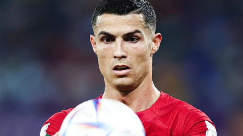 Cristiano Ronaldo focused on the ball