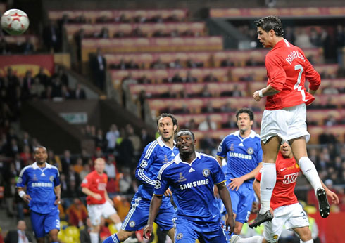 Cristiano Ronaldo header goal in the Champions League final in 2008